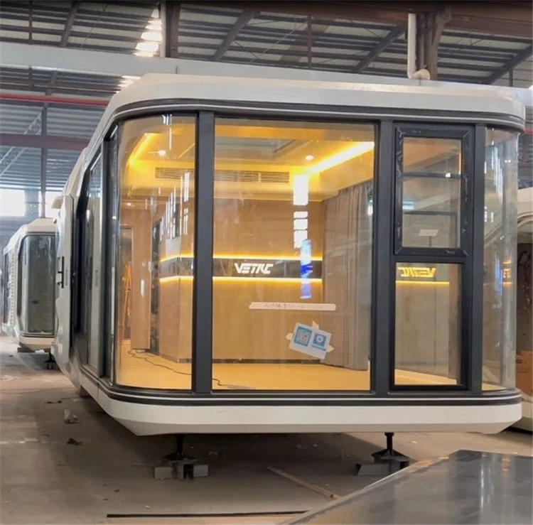 prefab fireproof apple house capsule sleeping pod 1